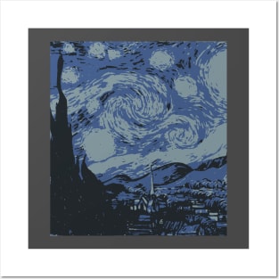 Abstract Starry Night Posters and Art